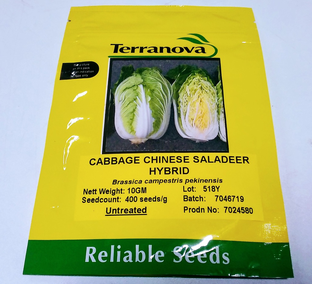 [SD0265] Seed Cabbage Chinese Saladeer F1 10G Terranova