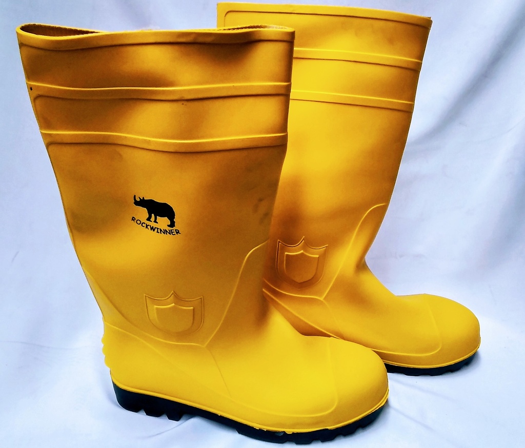 [SW0079] Gumboot  Rockwinner Safety Yel Sz10