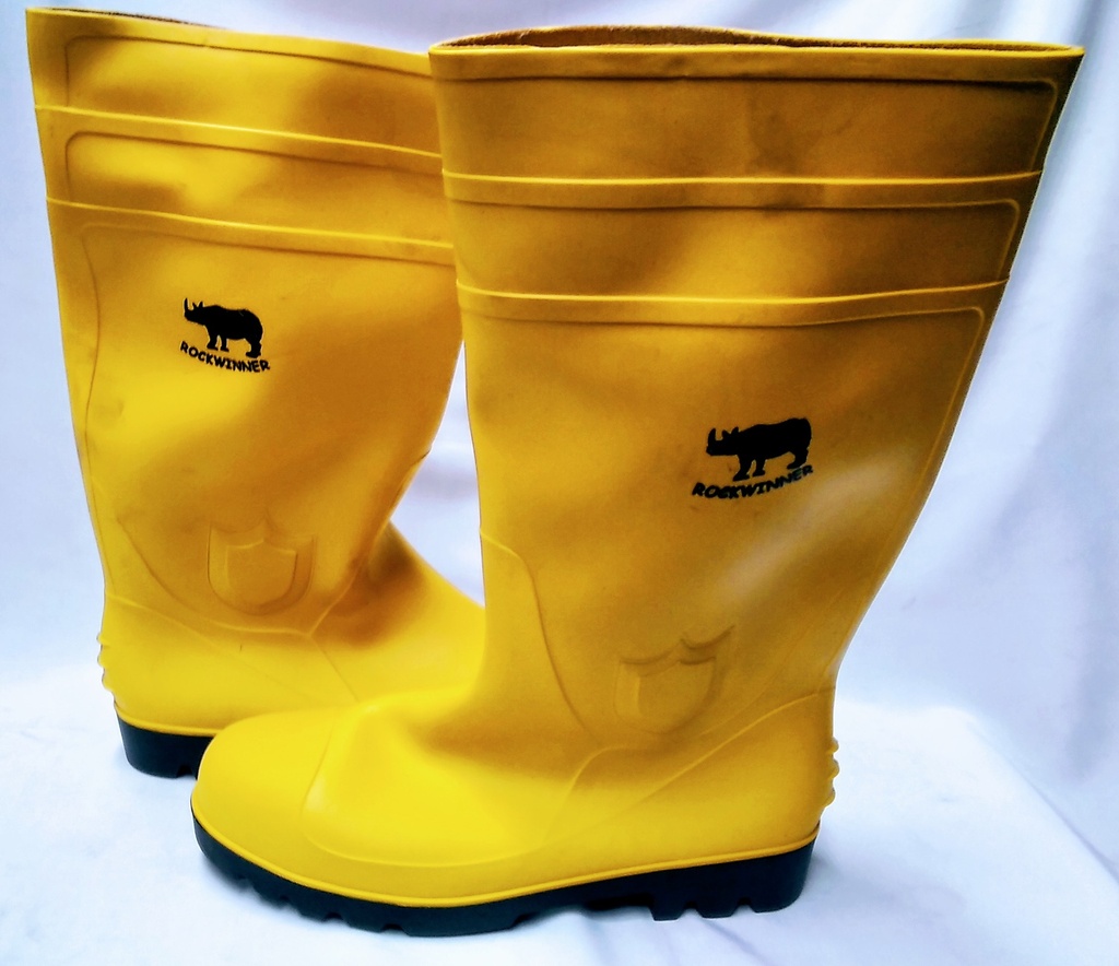 [SW0230] Gumboot  Rockwinner Safety Yel Sz11