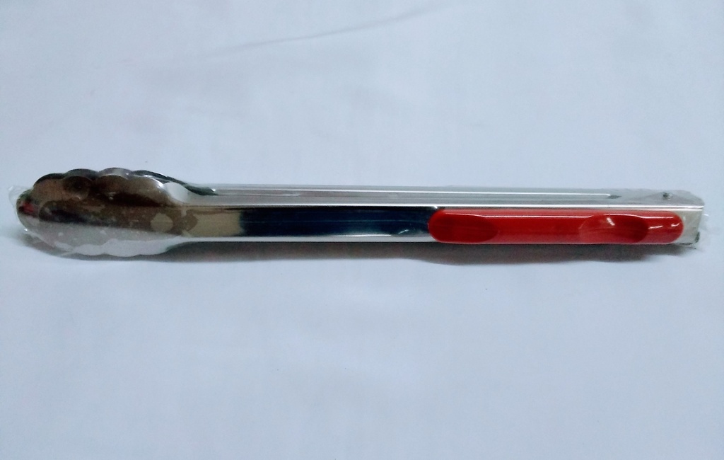 Tongs 12Inch Red Plastic Hdl