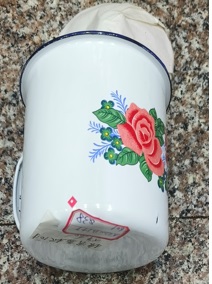 Mug Enamel 9cm W/Deco