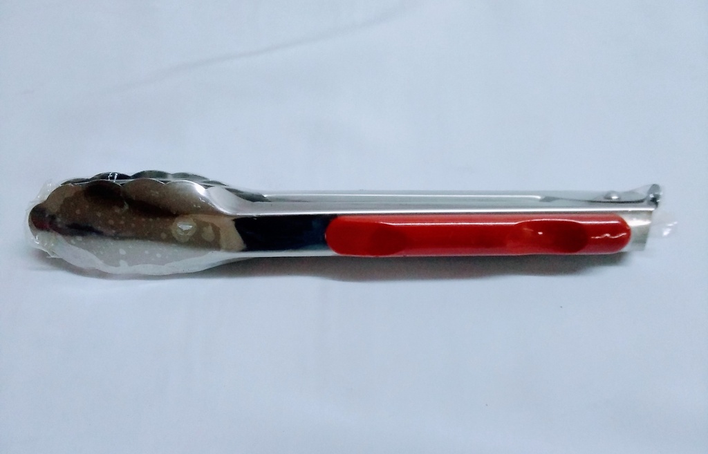 Tongs 9Inch Red Plastic Hdl