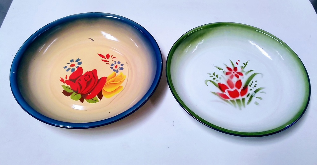 Plate Rice Enamel 26cm Deco
