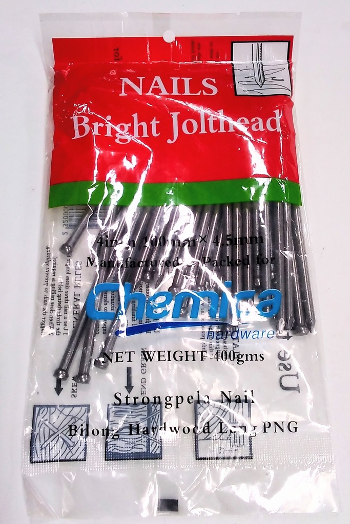 Nail J/Head Bright 4" 400g