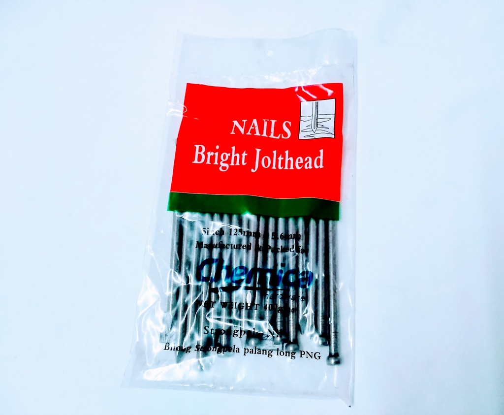 [WN0297] Nail Jolt Head Bright 5" 400g