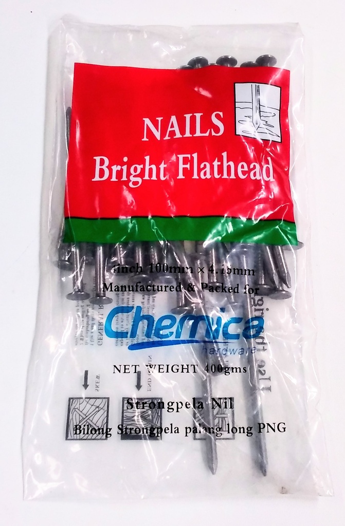 Nail F/Head Bright 4"400g