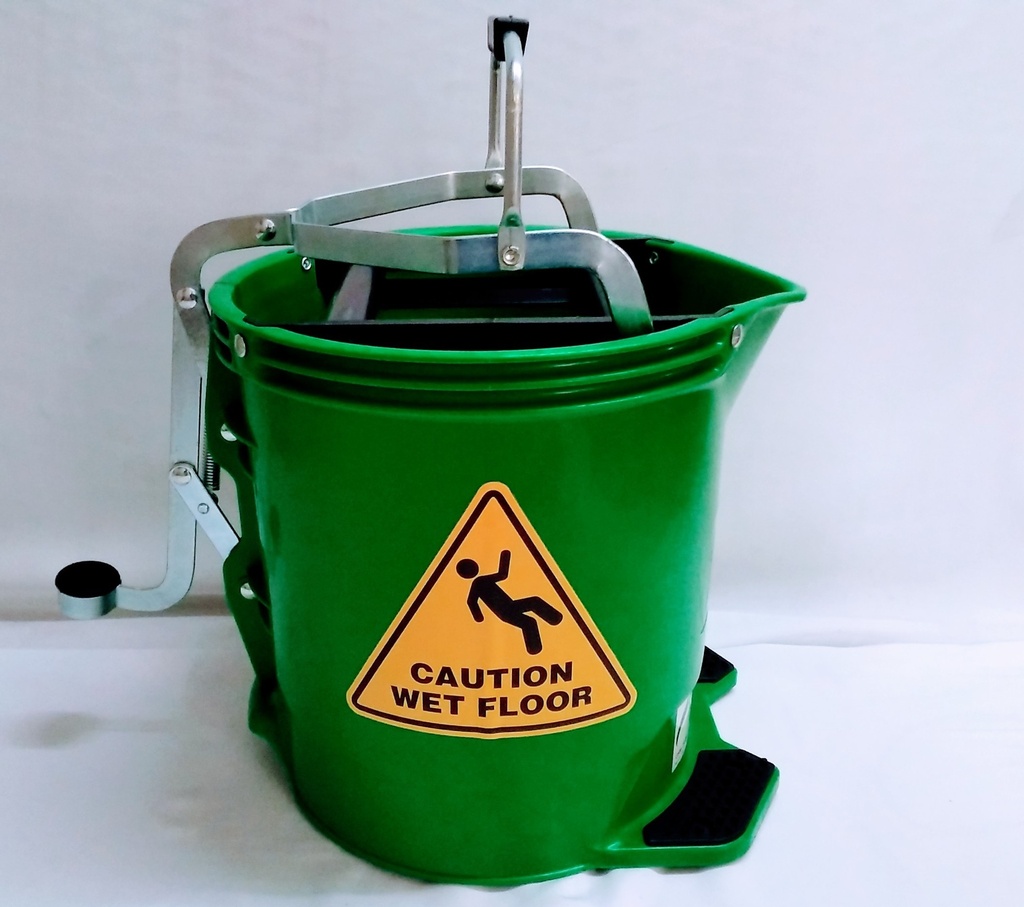 Mop Bucket W/Pedal 16L Green MC03001