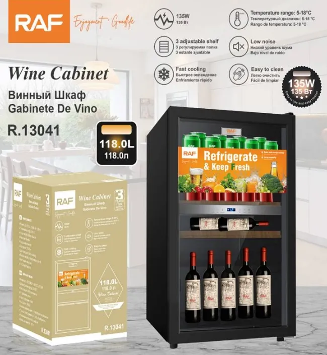 RAF Wine Cabinet 118L available from Chemica in Papua New Guinea