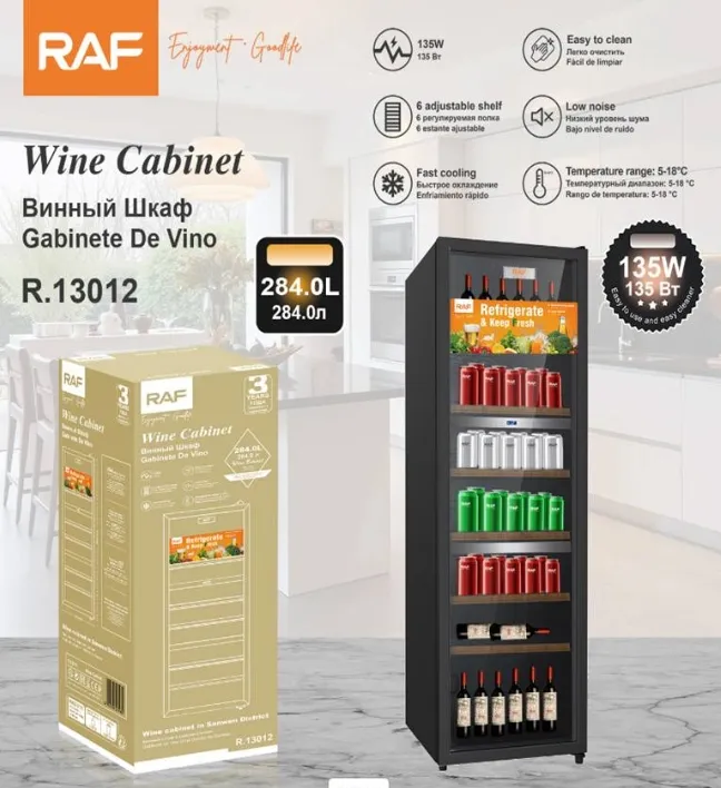 RAF Wine Cabinet 284L available from Chemica in Papua New Guinea