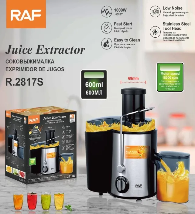 RAF Juice Extractor 1000W 500ml available from Chemica in Papua New Guinea