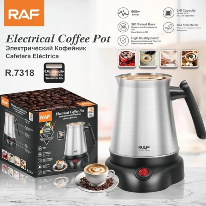 RAF Electric Coffee Pot 600W available from Chemica in Papua New Guinea