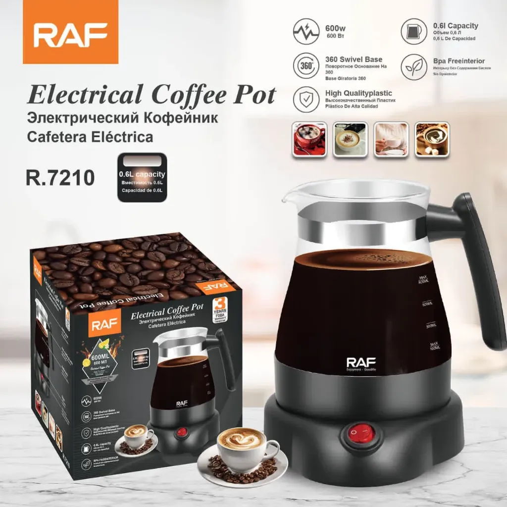 RAF Electric Coffee Pot 600W available from Chemica in Papua New Guinea