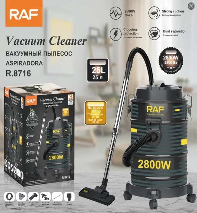 RAF Vacuum Cleaner 2800W 25L available from Chemica in Papua New Guinea